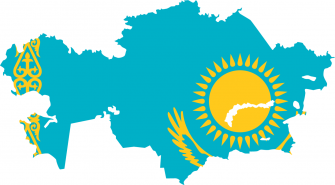 Kazakhstan flag_map